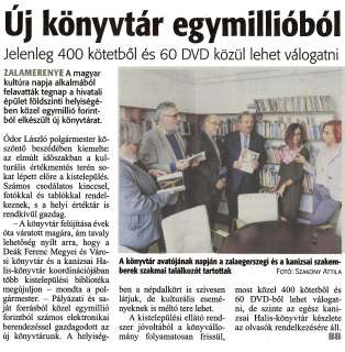 Zalai Hírlap 2019 01 23 019sz 16old - Új könyvtár egymillióból.jpg Zalai Hírlap 2019 01 23 019sz 16old - Új könyvtár egymillióból.jpg